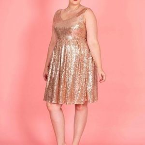 Rose Gold Sequin Dress